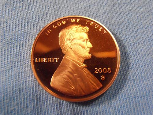 2008 S Proof Lincoln cent, Beautiful coin.