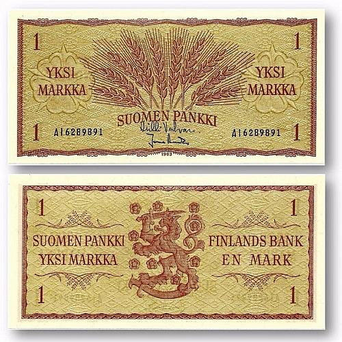 FINLAND 1 MK 1963 P-98 UNC