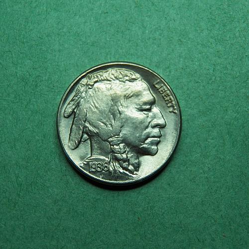 1936 S Buffalo Nickel BU Coin   t66