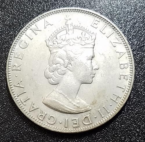 1964 1 Bermuda Crown - Elizabeth II .500 Silver