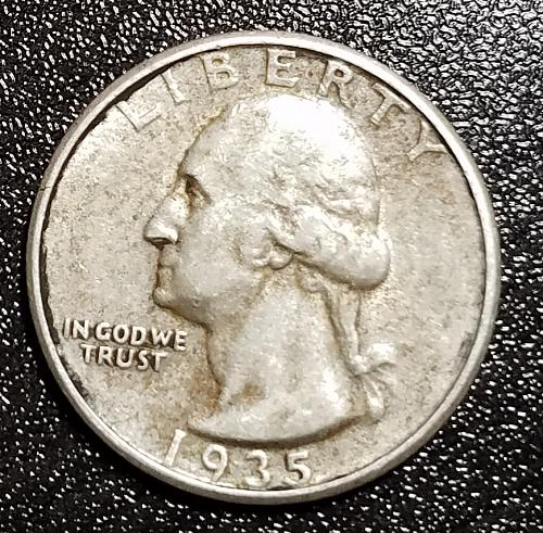 1935 Silver Washington Quarter