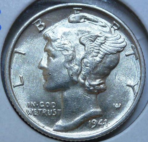 1941-P  Uncirculated with FSB Mercury Dime UNC ( 5334)