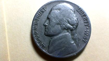 1947 P Jefferson Nickels