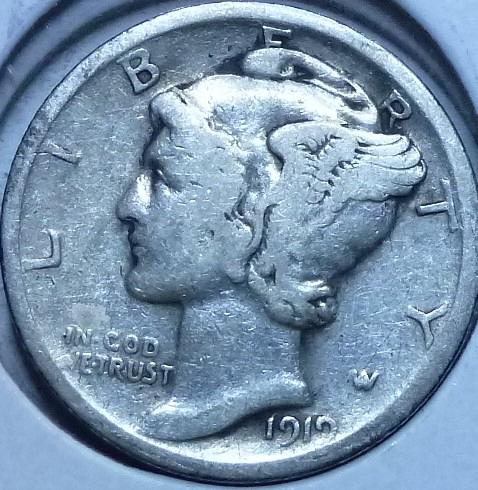1919-P Fine Mercury Dime   ( 567 )