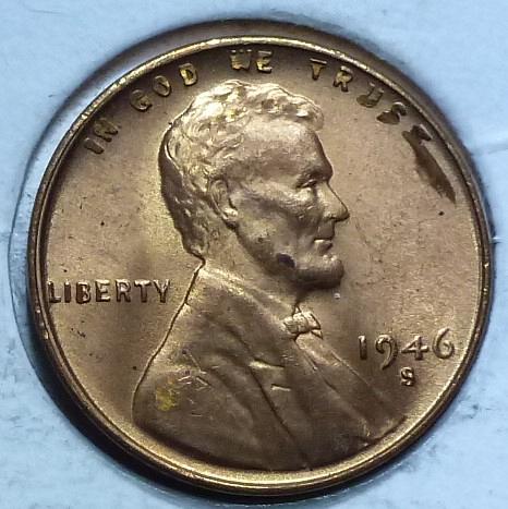 1946-S Gem BU RED Lincoln Wheat Cent (137)