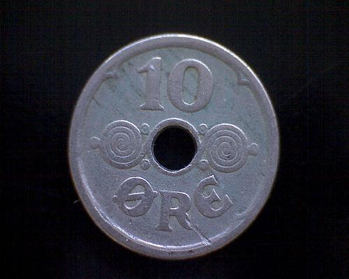 1924 H DENMARK  TEN ORE