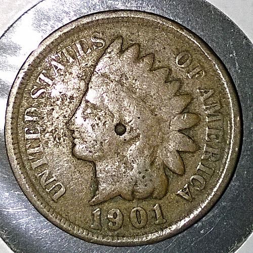 1901 P Indian Head Cent - Free Shipping for additional coins purchased on same invoice.