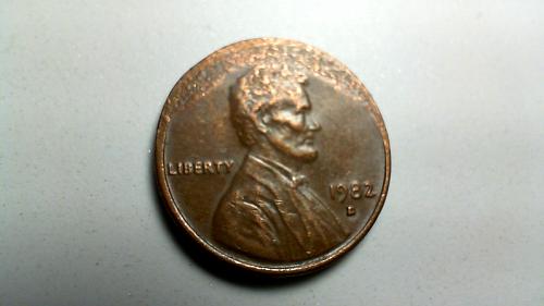 1982 D Copper Large Date Lincoln Memorial Cents