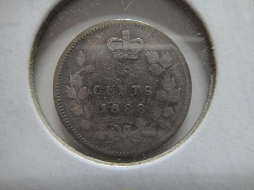 CANADA 05c 1888 Very Good-8 Only 1,000,000 Minted!