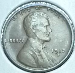 1917-D VF Lincoln Wheat cent in Very Fine ( W12419 )