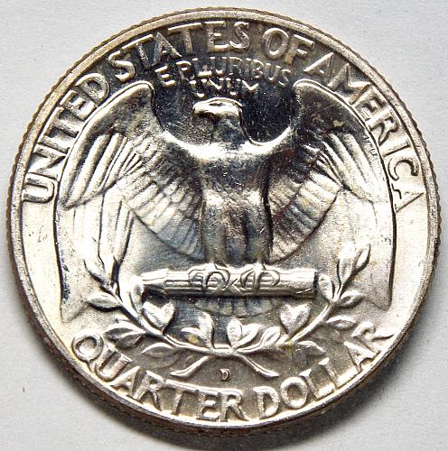 1964 D Washington Quarter#8 BEAUTIFUL TONING