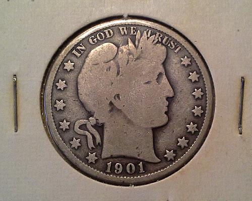 1901 Philadelphia Mint *Silver* Barber Half Dollar