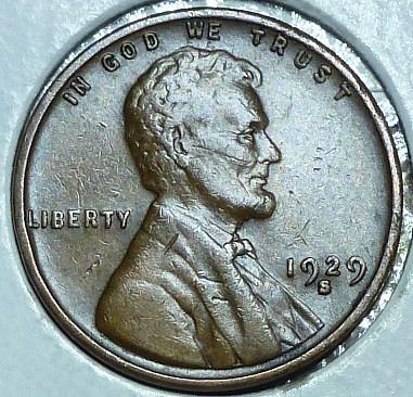 1929-S EXTRA FINE Lincoln Wheat Cent ( 139 )