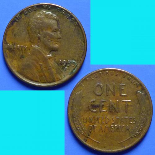 US United States of America 1 Lincoln Cent 1955 D km A132