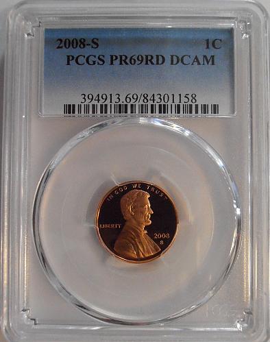 2008 S PR69RD DCAM Lincoln Cent, PCGS Certified (08S158)