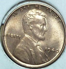 1940-P Gem BU RED Lincoln Wheat Cent (493 )