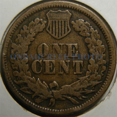 1863 Indian Cent Retained Cud Reverse