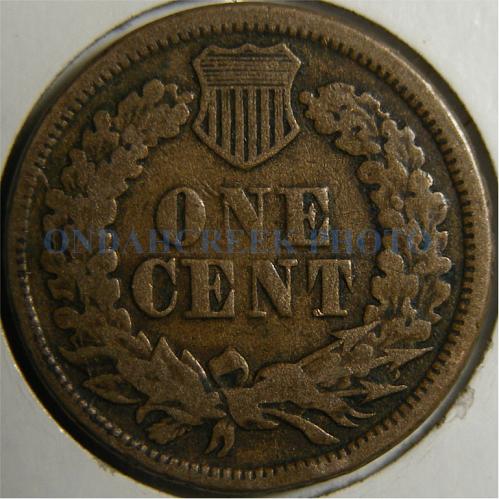 1863 Indian Cent Retained Cud Reverse