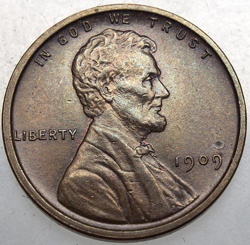 1909 P Lincoln Wheat Cent #11  Beautifully Toned