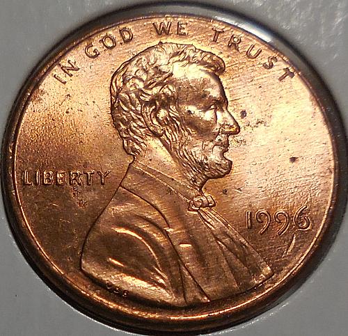 1996-P Lincoln Cent Error Coin