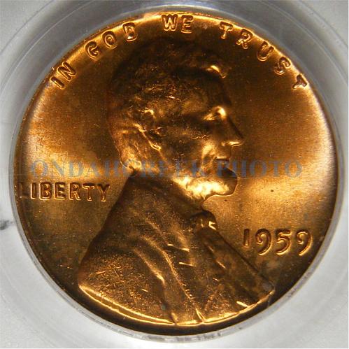 1959 Lincoln Cent PCGS MS-64 Red