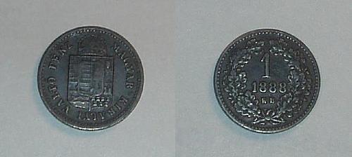 HUNGARY 1868KB 1 Krajczar coin very good/good