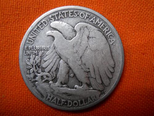 1934-D Walking Liberty Half Dollar.  Fine Grade. Original Surfaces.