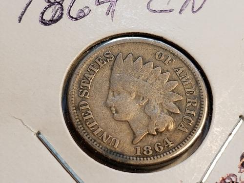 1864 P Indian Head Cent (VG) NO L