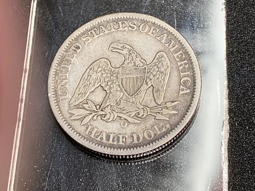 1856 O Seated Liberty Half Dollar, Price reduced Dec 2020