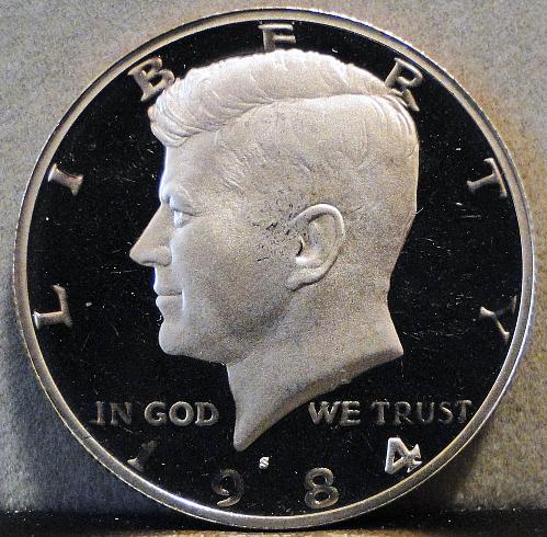 1984-S Cameo Proof Clad Kennedy Half Dollar