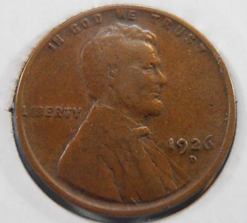 1926 D Lincoln Cent - Better Grade, Low Mintage (26DLR1)