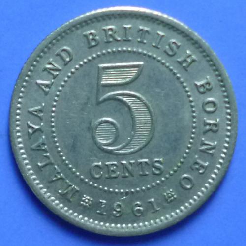 Malaya and British Borneo 5 Cents 1961 km 1