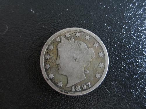 1897-P Liberty Nickel in plastic protector pouch for preservation