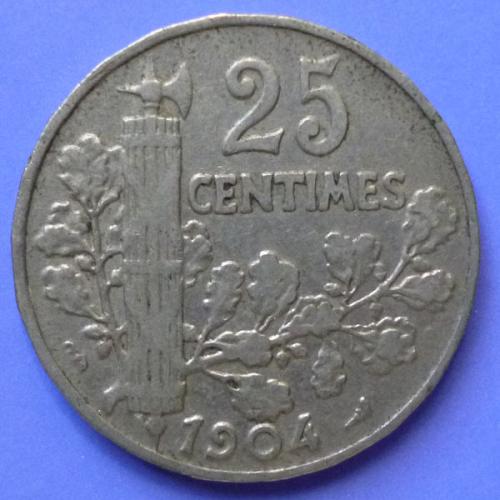 France 25 Centimes 1904 km 856