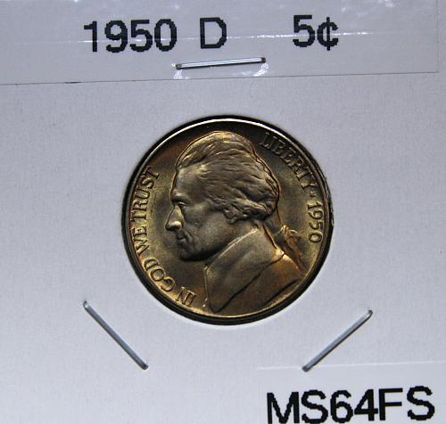 1950 D Jefferson Nickel