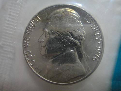 1976 Jefferson Nickel MS-64 (Near Gem) SHARP STRIKE Hints of Golden Tone!