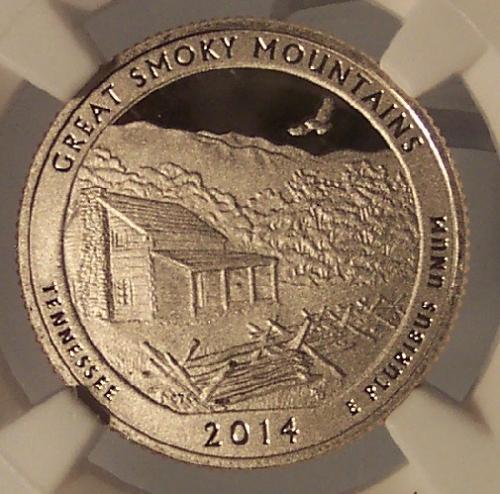 2014-S Clad Proof Great Smoky Mts Quarter NGC PR69UC #G085