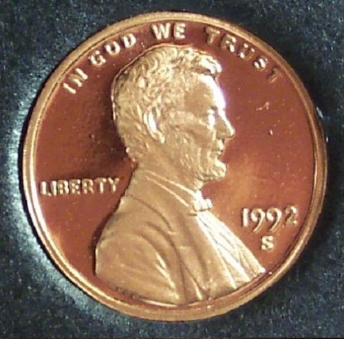 1992-S Proof Lincoln Penny PF65 #0045