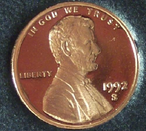 1992-S Proof Lincoln Penny PF65 #0045