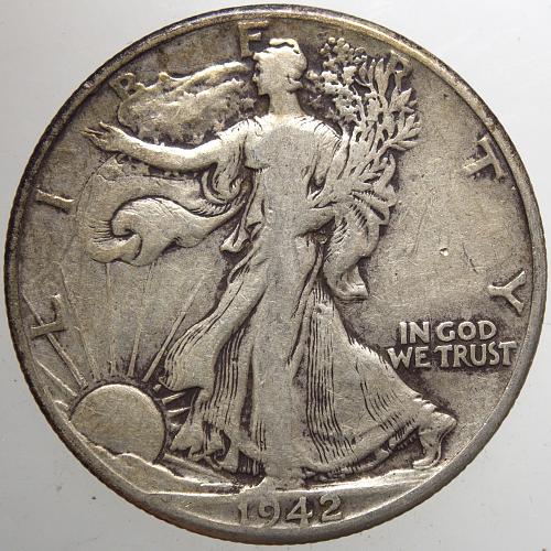 1942 P Walking Liberty Half Dollar #15