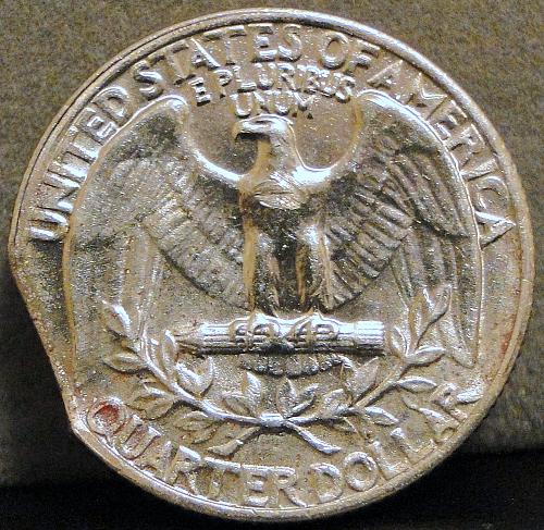 1965 Washington Quarter - Clipped Planchet