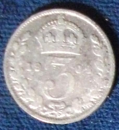 1902 Great Britain Threepence VG