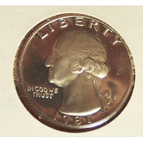 1981-S Clad Proof Washington Quarter Typ1 #0327