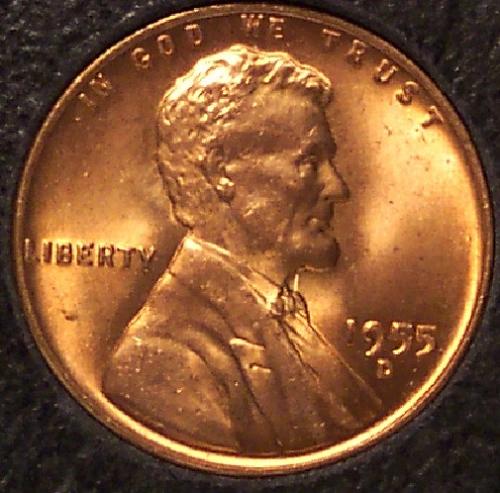 1955-D Lincoln Wheat Back Penny GEM BU #0506