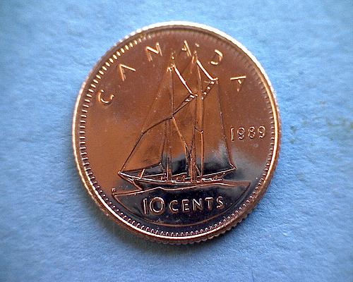 1989 CANADA TEN CENT