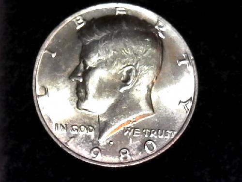1980 p kenned half ms 65 grade compatable