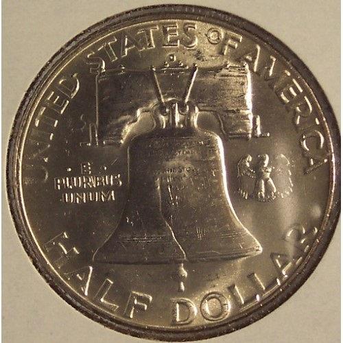 1952-D Franklin Silver Half Dollar MS61 FBL #M062