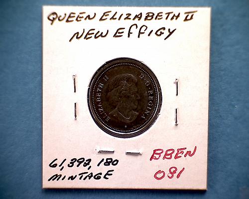 2003-P CANADA FIVE  CENTS QUEEN ELIZABETH 11  "NEW EFFIGY"