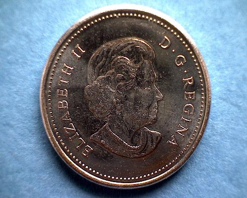 2006 CANADA FIVE CENTS QUEEN ELIZABETH 11  "NO LOGO"