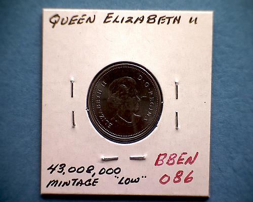 2006 CANADA FIVE CENTS QUEEN ELIZABETH 11  "NO LOGO"